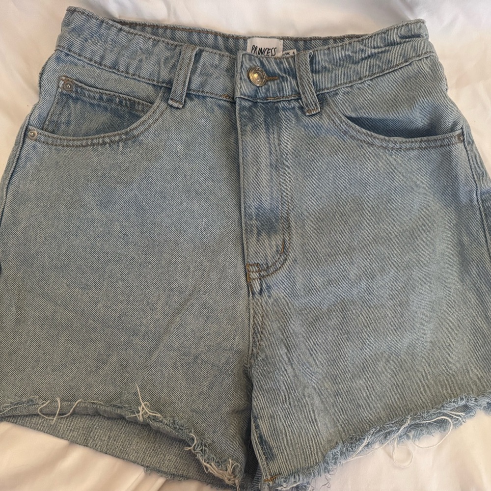 Princess Polly Light Blue Jean Shorts